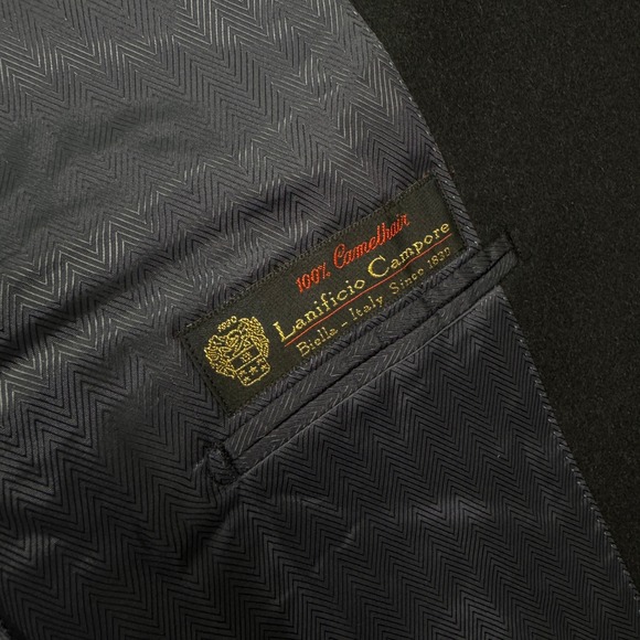 Joseph Abboud Camel Hair Blazer Made in Italy Wool Coat Jacket Mens 44R‎ Preppy - Picture 6 of 12